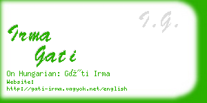 irma gati business card